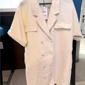 Zara Textured Shirt Dress